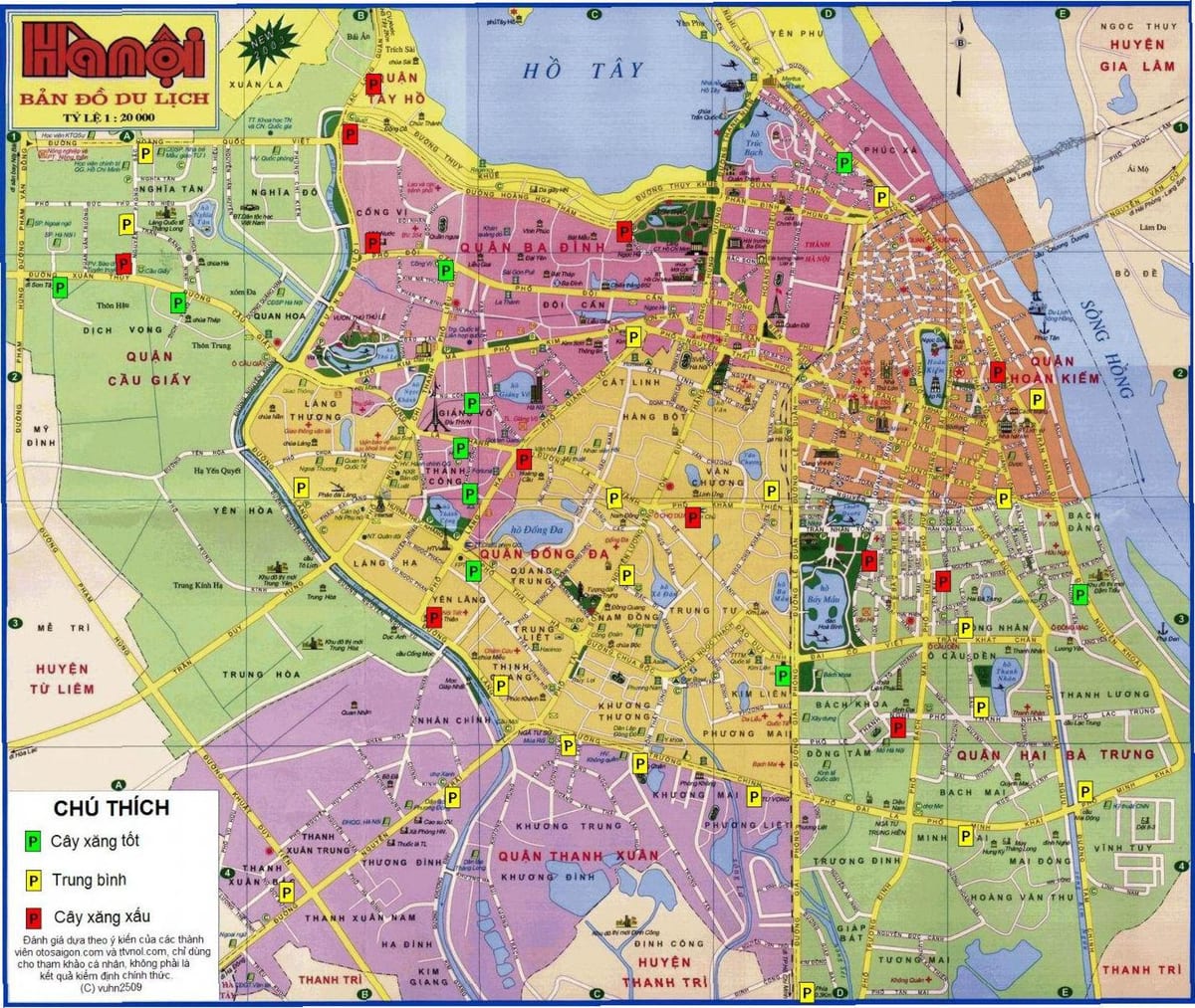 hanoi, نقشه ویتنام